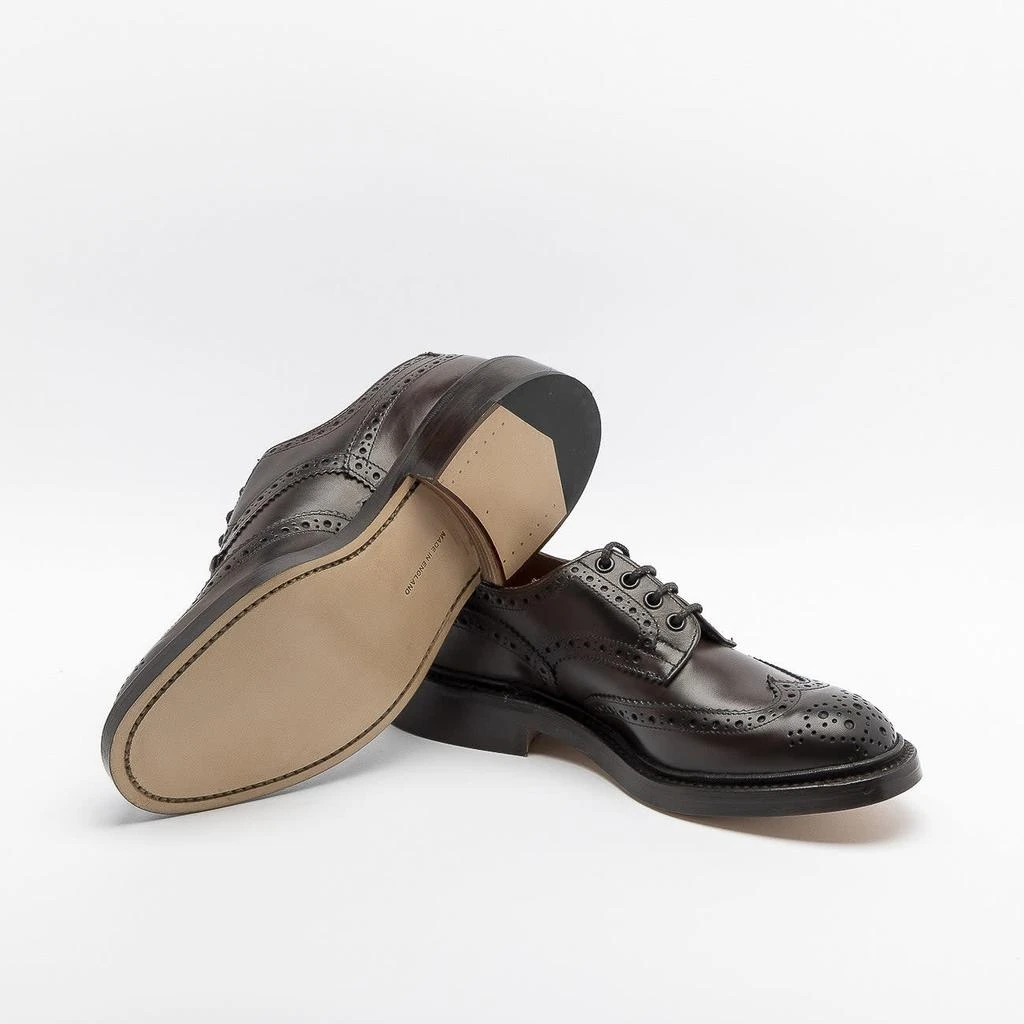 TRICKER'S Bourton Espresso Burnished Calf Derby Shoe (leather Sole) 4