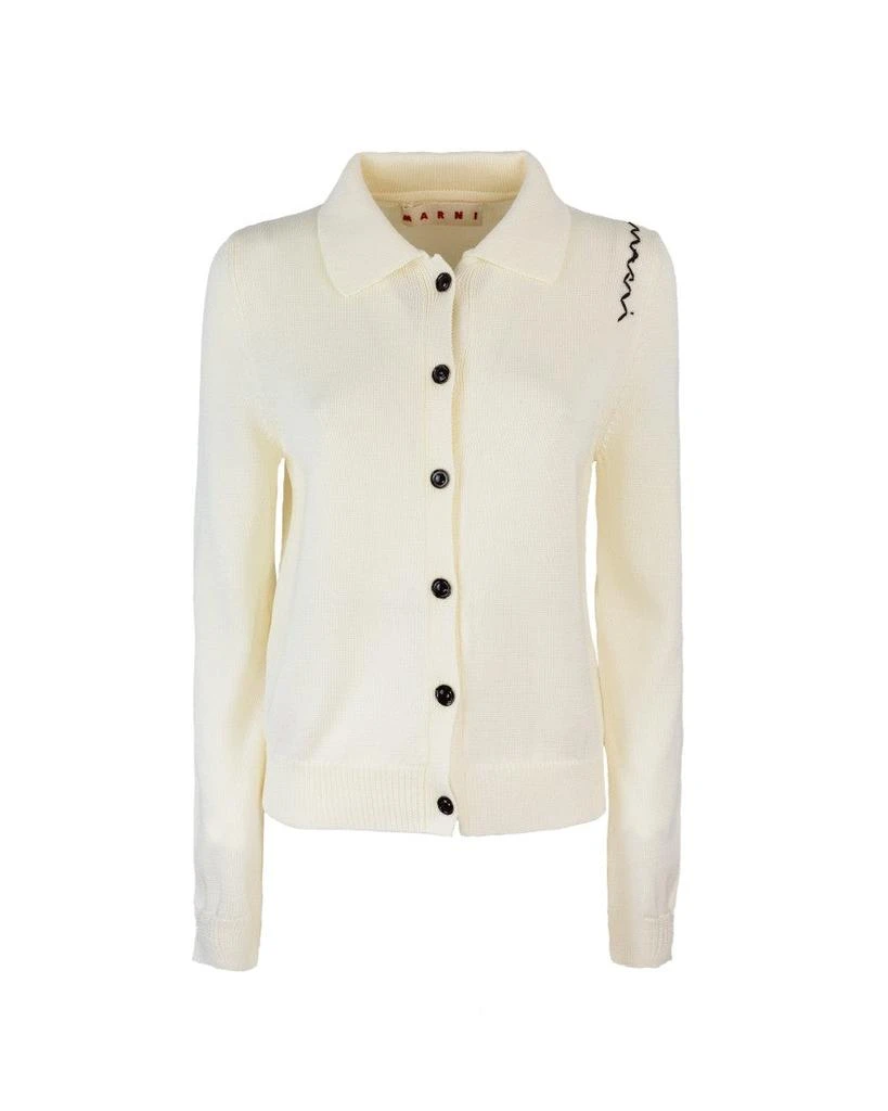 Marni Cream Cotton Cardigan