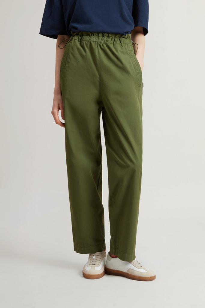 Woolrich Garment-Dyed Pure Cotton Pants - Women - Green