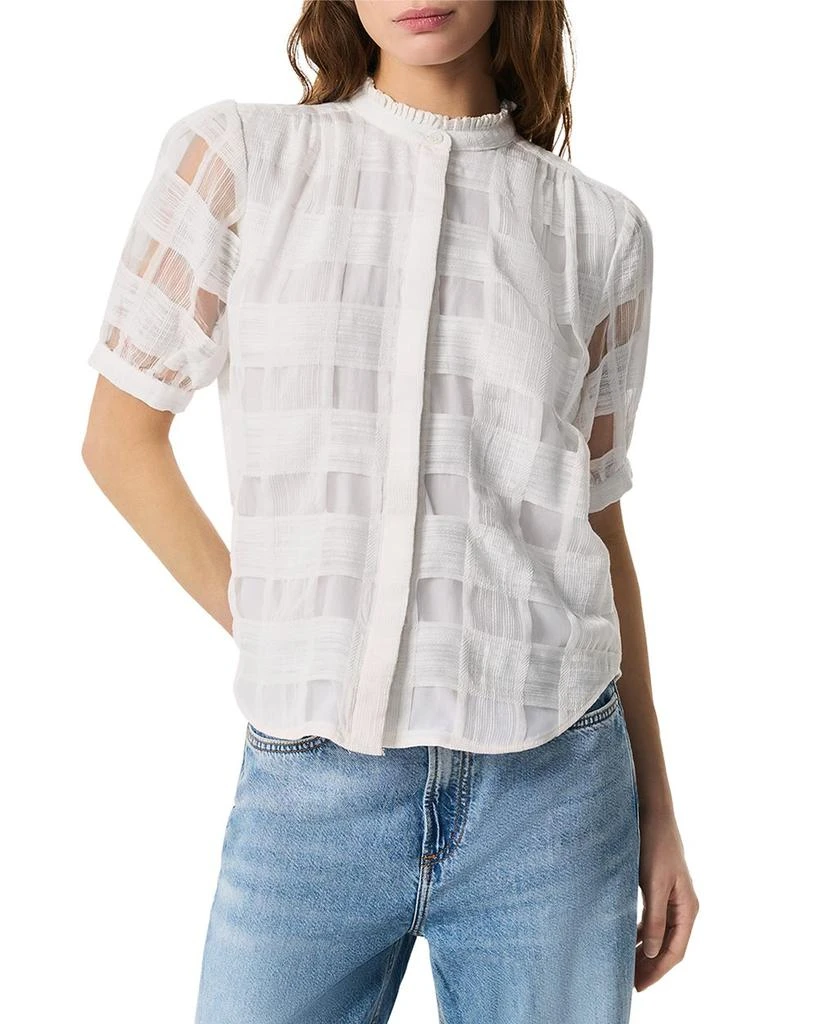 Rag & Bone Jordan Short Sleeve Plaid Top 1