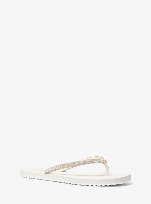 Michael Kors Jinx Crystal-Embellished Flip Flop