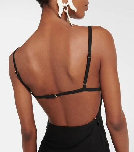 backless jacquemus dress Miyah Halter Hardware Mini Dress