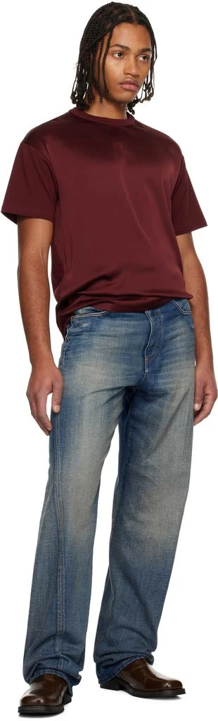 Givenchy Burgundy Cotton Silk T-shirt 4