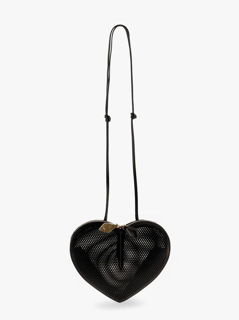 Alaia Le coeur shoulder bag in leather with fishnet motif 1
