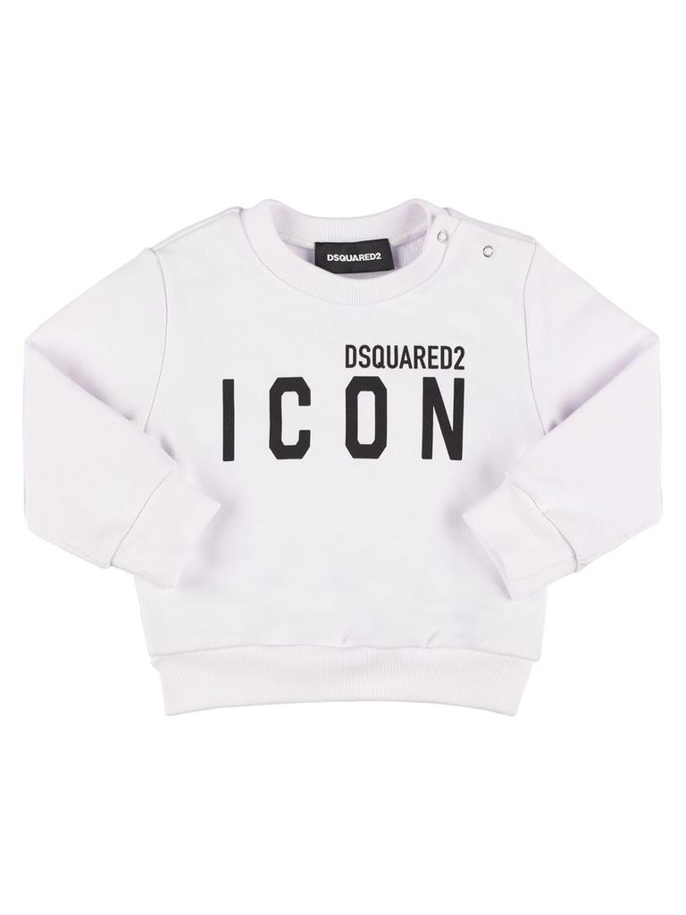 ★Dsquared2★Printed Scratch Cool Fit Crewneck Sweatshirt★ DSQUARED2 Dsquared2 Printed Scratch Cool Fit Crewneck