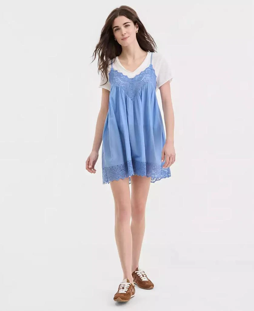 Free People Women
s Fiona Lace-Trim Slip Dress 6