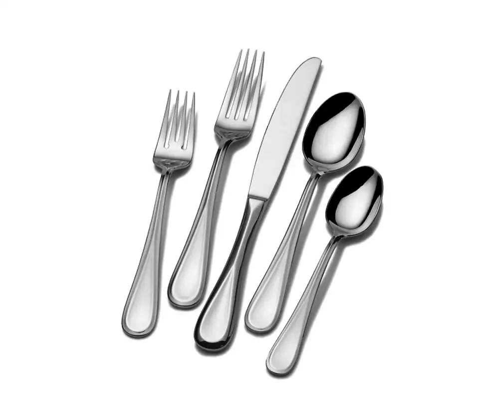 Mikasa Bravo 101-Piece 18/10 Stainless Steel Flatware Set, Service for 12