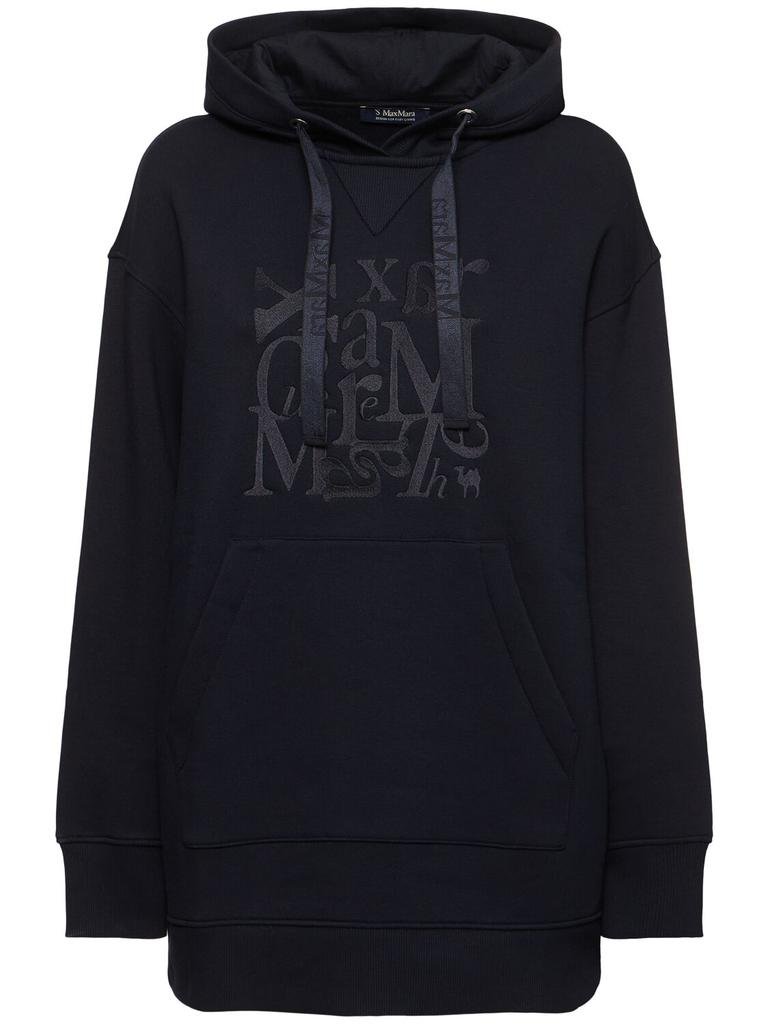 Max Mara Musa Jersey Logo Oversized Hoodie