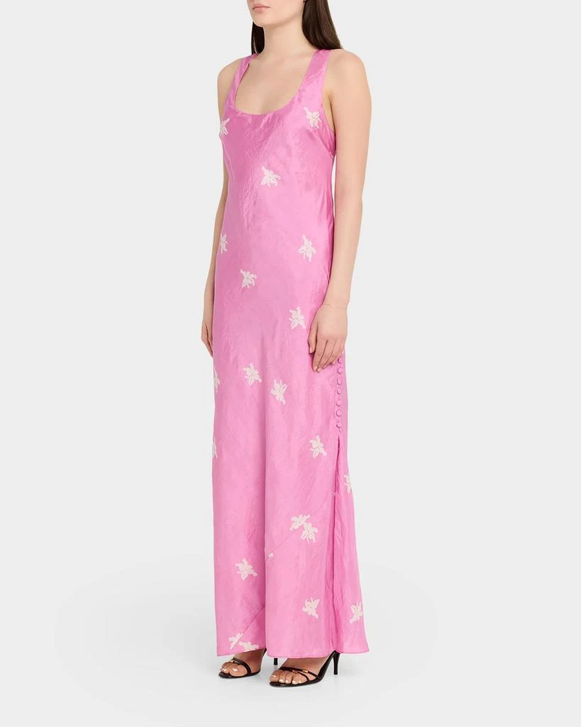 Alix of Bohemia Adele Silk Jasmine-Print Maxi Slip Dress 4