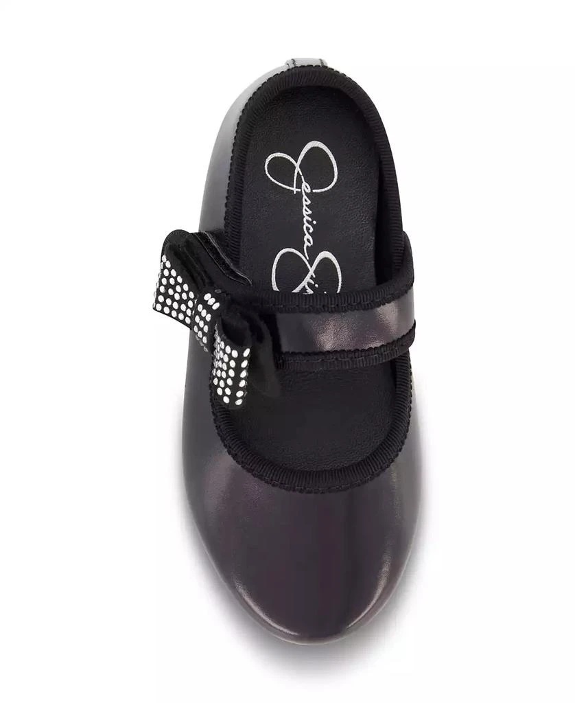 Jessica Simpson Toddler Girls Amy Crystal Bow Ballet Flat 6