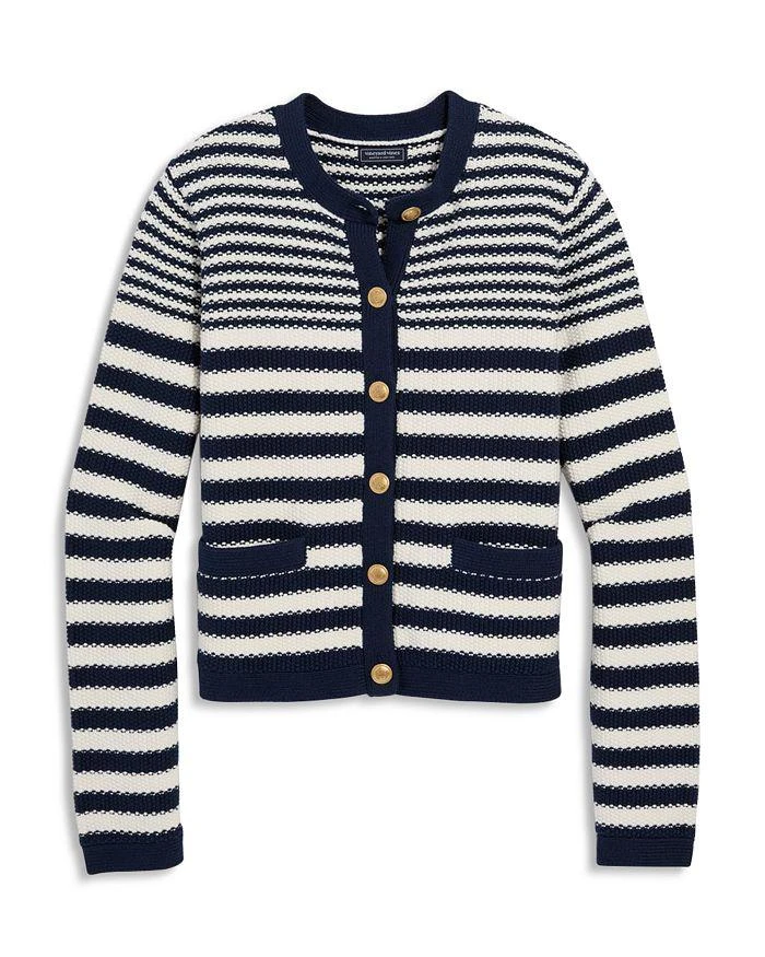Vineyard Vines Cotton Cashmere Stripe Texture Cardigan 6