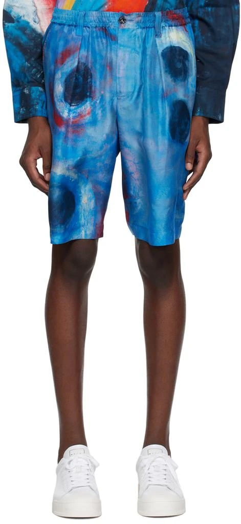 Marni Blue Printed Shorts 1