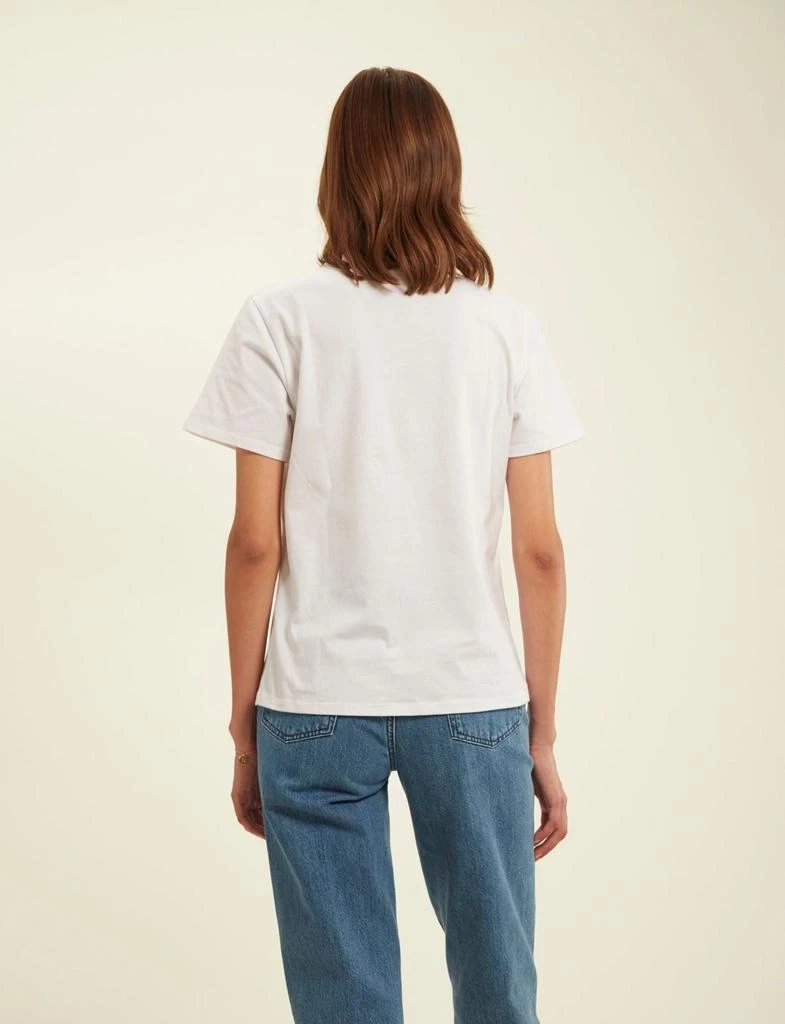 INES DE LA FRESSANGE PARIS Oscar white embroidered T-shirt 4