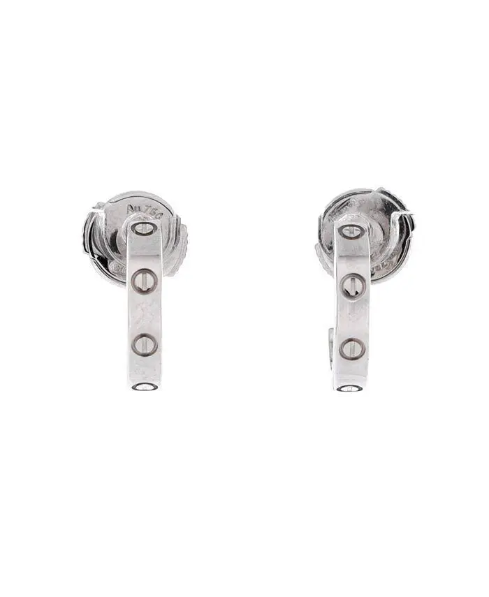 Cartier Small Love Hoop Earrings 18K White Gold