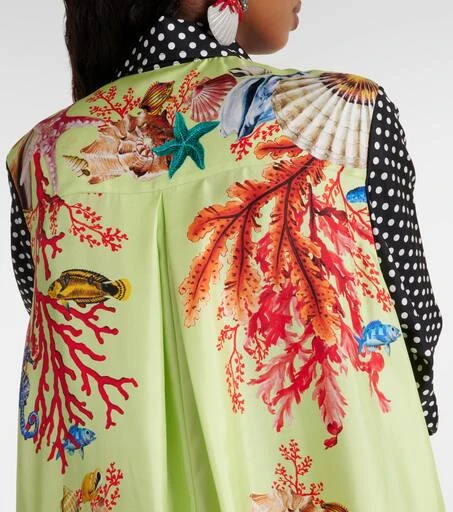 Dolce 
Gabbana Capri printed silk satin shirt dress 7