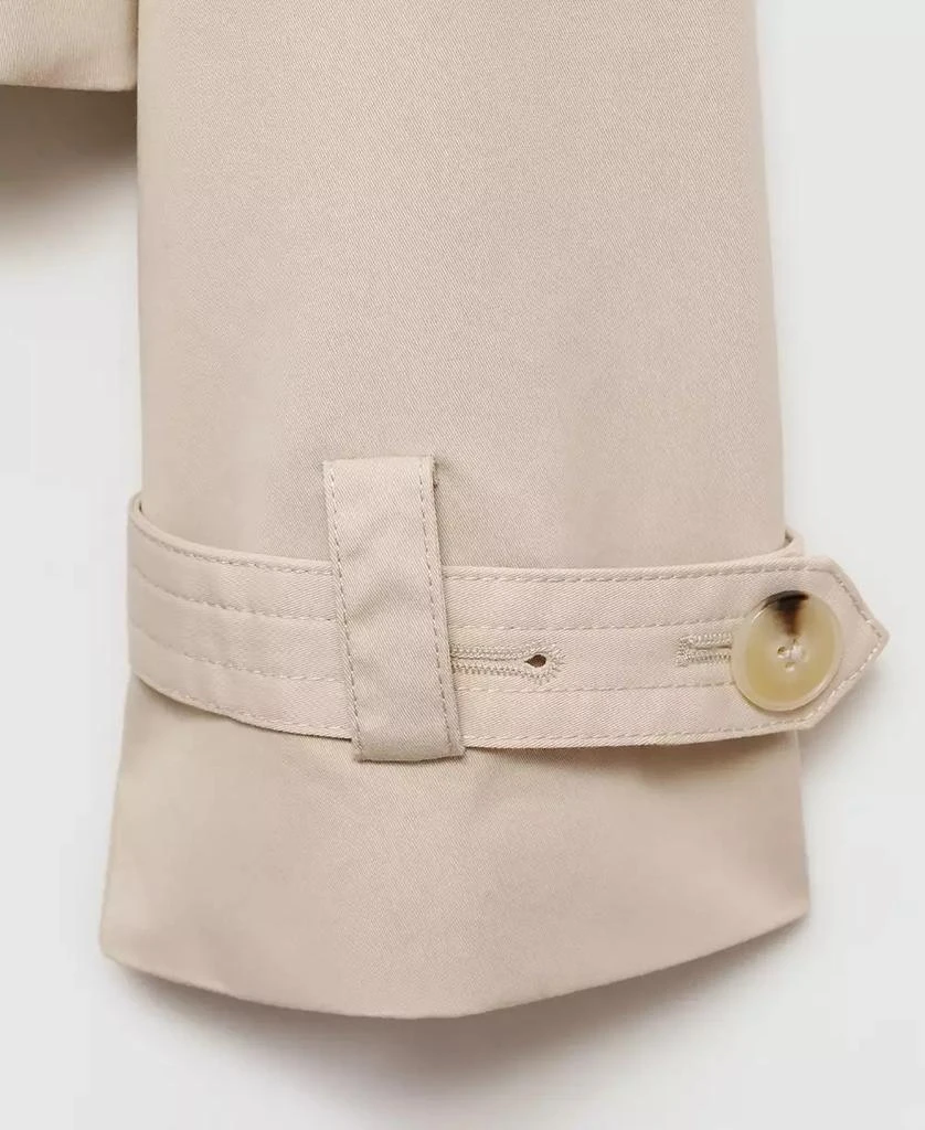 Mango Women's Lapels Detail Cropped Trench Coat 5
