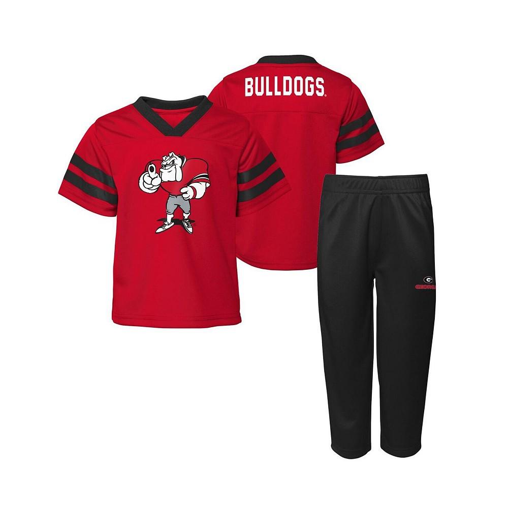 Outerstuff Toddler Boys and Girls Red Georgia Bulldogs Two-Piece Red Zone Jersey and Pants Set
