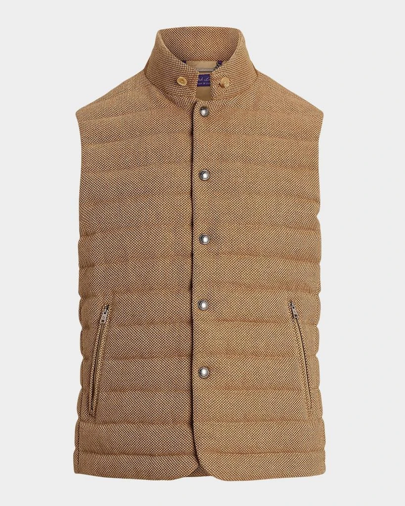 Ralph Lauren Men's Quilted Tweed Down Vest 1