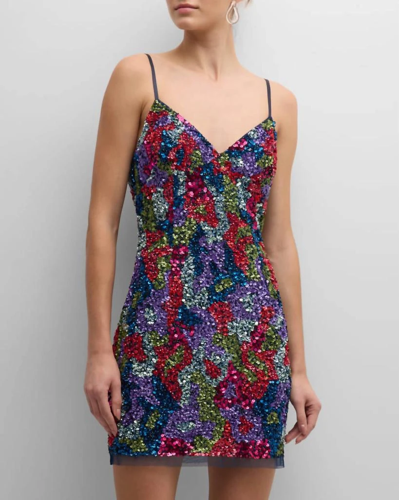Sleeveless Sequin Mini Dress In Coral Multi  On Sale Now with Up to 43%  Off | Discover Exclusive Deals & Savings at BeyondStyle  Authentic LIV  women|dresses|clothing with Limited-Time Discounts, Free