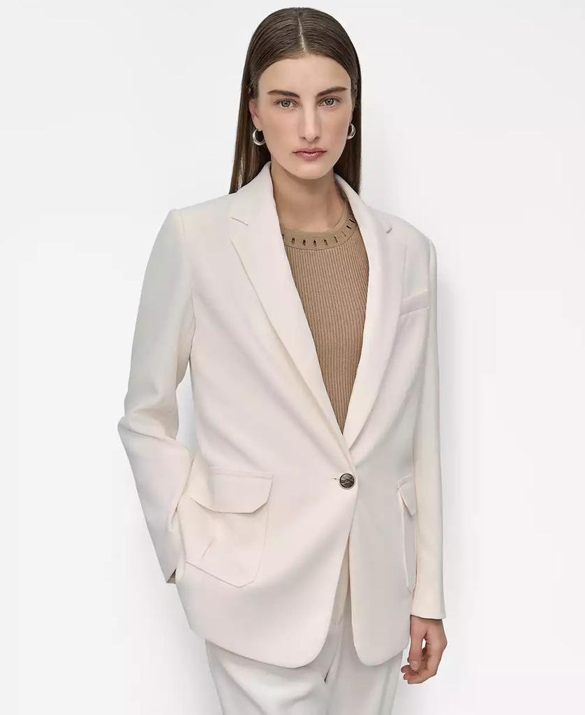 DKNY Women's Aero Crepe Notch-Collar One-Button Blazer