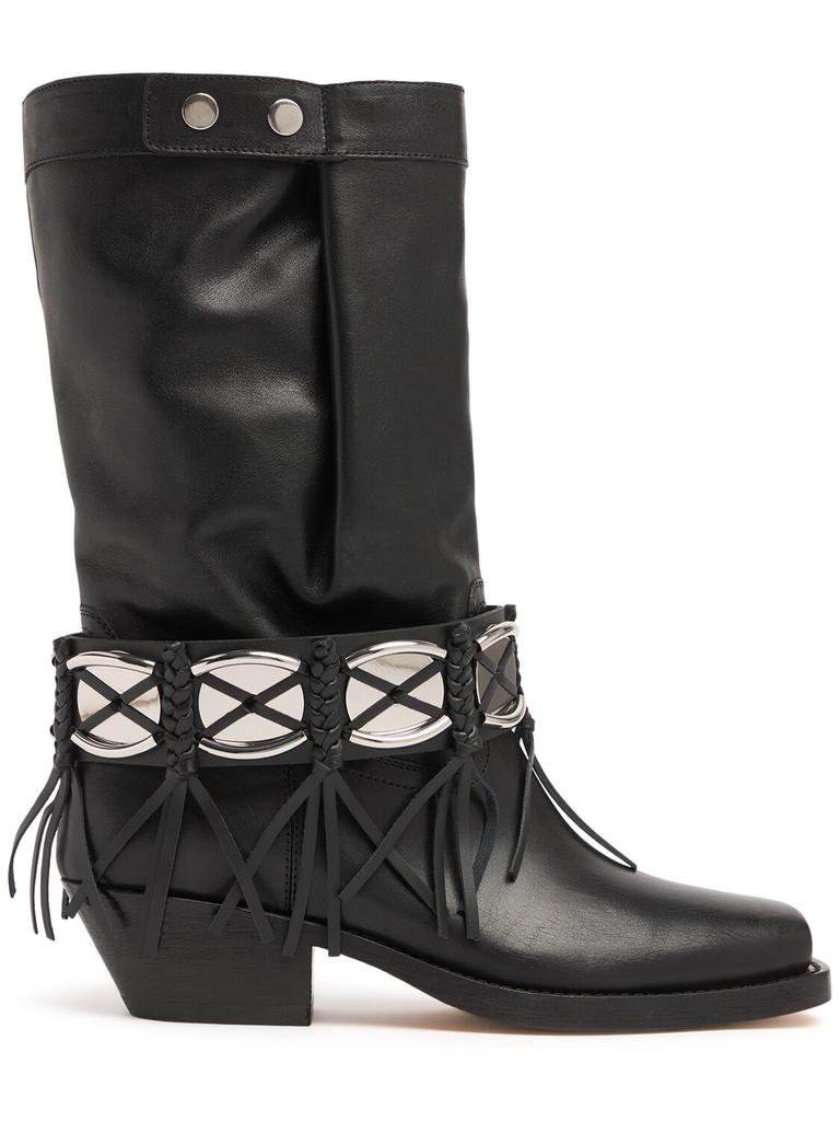Isabel Marant 40mm Ademe Gaucho Leather Boots