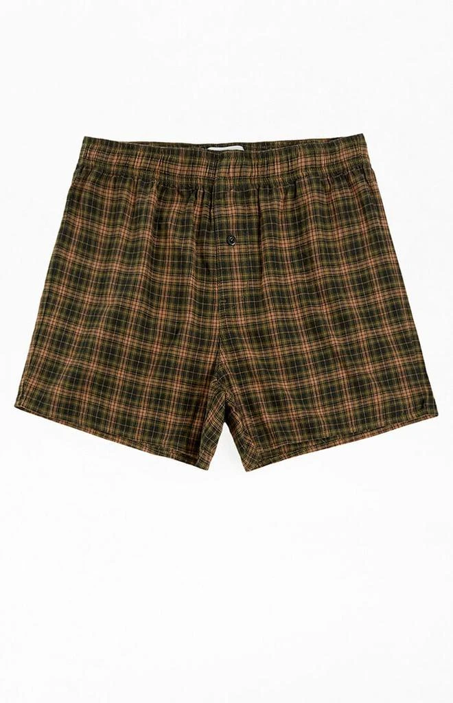 PacSun Green Plaid Boxer Shorts 1