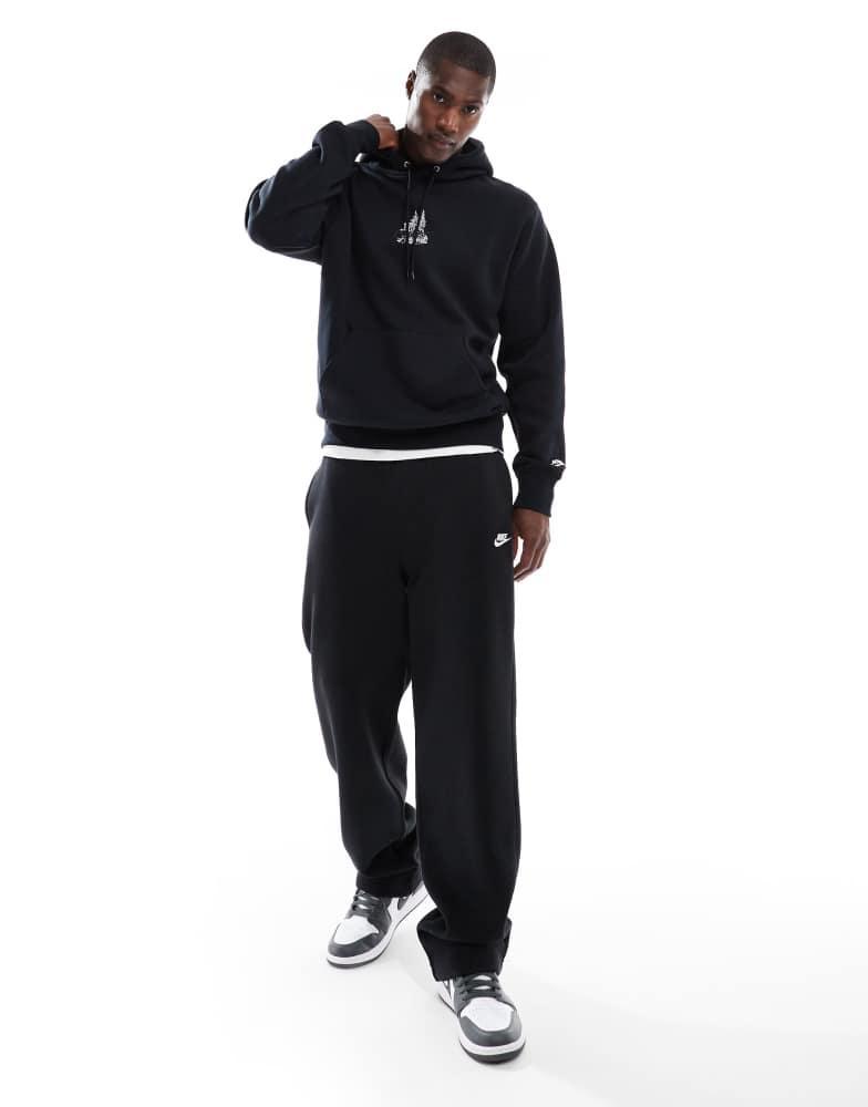 Nike Club backprint graphic hoodie in black – On Sale Now with Up