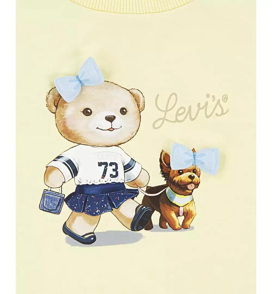 Levi
s Baby Girls Bear Graphic Top and Wide-Leg Jeans, 2 Piece Set 5