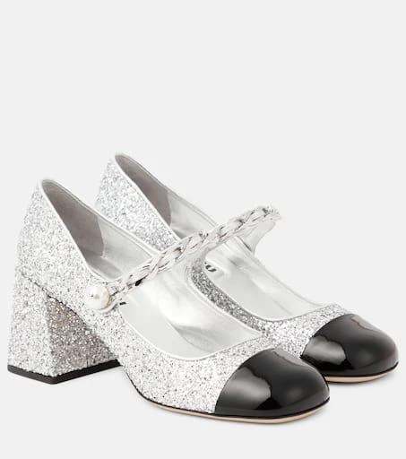 Miu Miu Glitter Mary Jane pumps 1