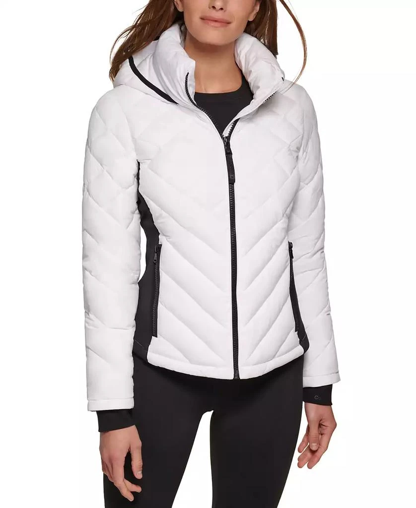Calvin Klein Womens Side-Panel Hooded Packable Puffer Coat, Created for Macys 1