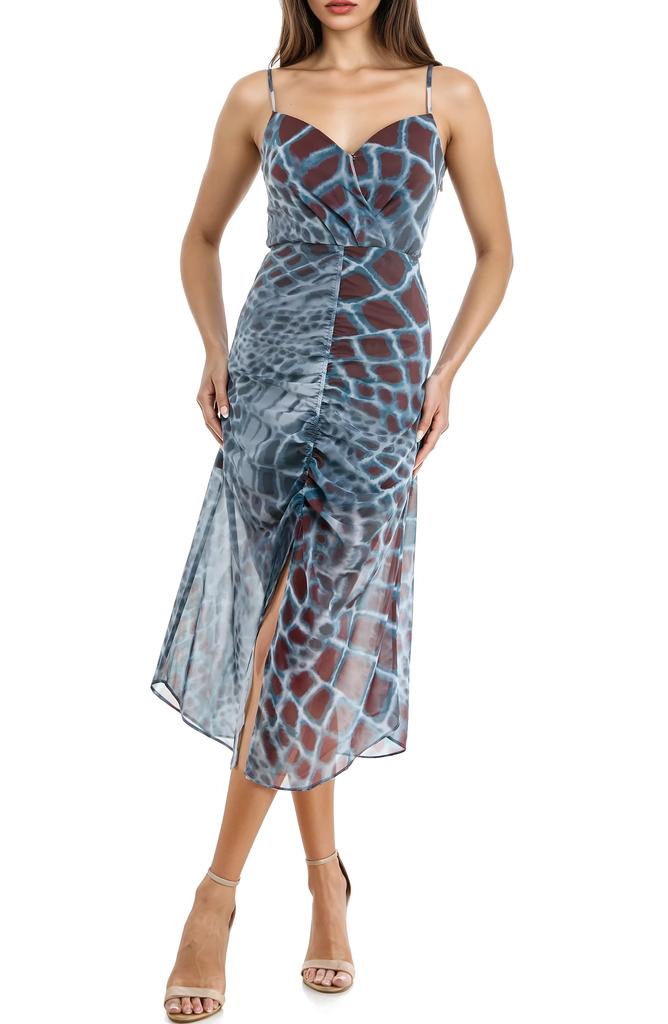 Socialite Ruched Cami Midi Dress