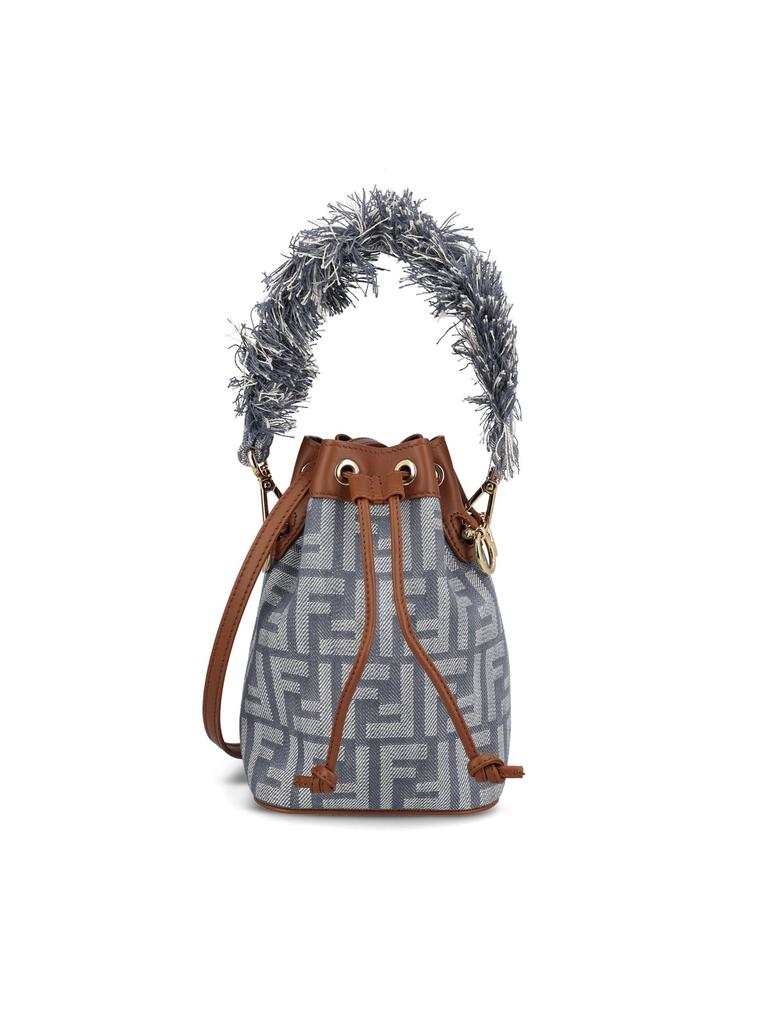 Fendi Fendi Small Mon Tresor Denim Bucket Bag - Tote Bags