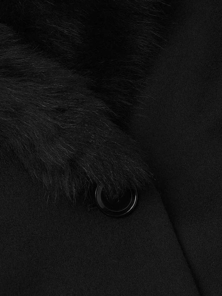 Sofia Cashmere Shearling Long Belted Wrap Coat 6