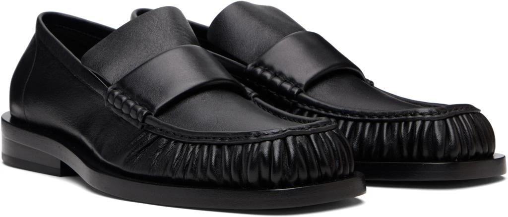 Jil Sander Black Square Toe Loafers 4
