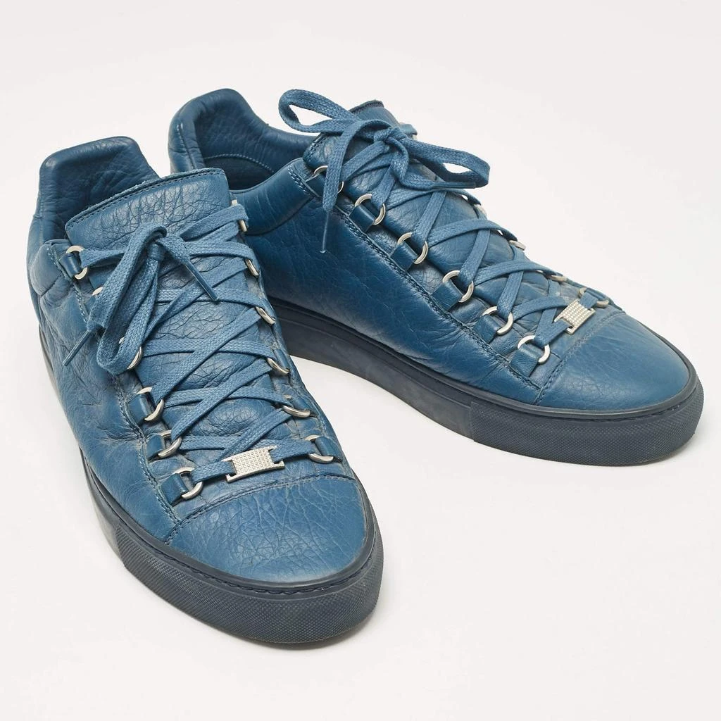 Balenciaga Balenciaga Blue Leather Arena Lace Up Sneakers Size 41 4
