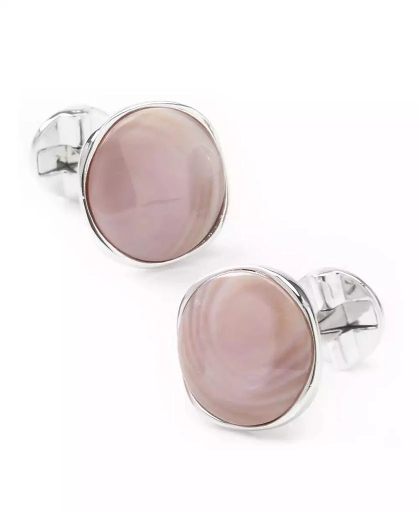 Ox and Bull Trading Co. Men's Sterling Silver Classic Formal Mother of Pearl Cufflink 1