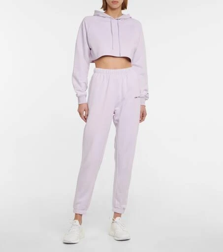 Adam Selman Sport Cropped cotton-blend hoodie 2