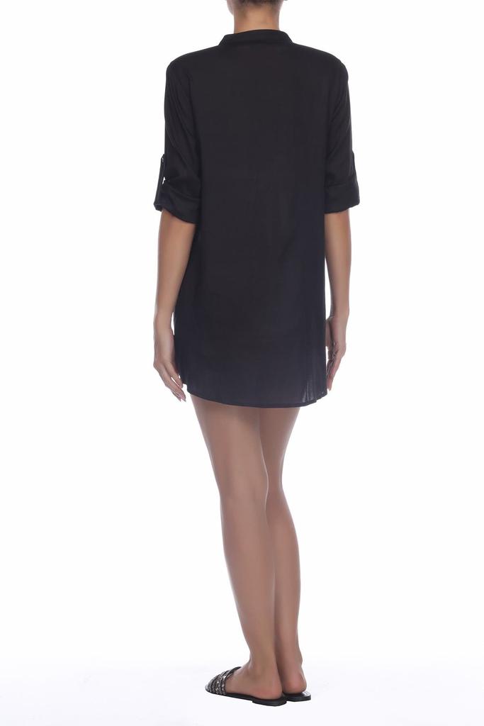 BOHO ME Crochet Lace Inset Cover-Up Tunic
