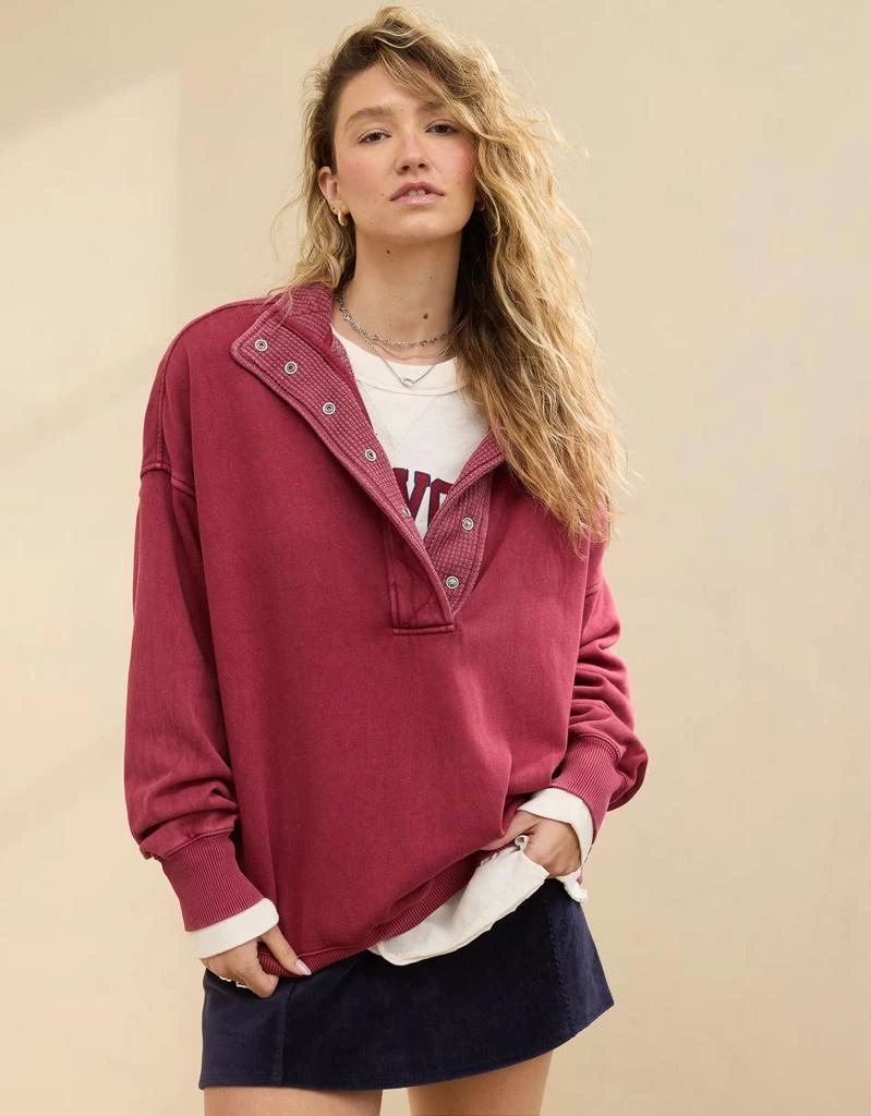 Aerie Aerie Getaway Quarter Snap Sweatshirt 6