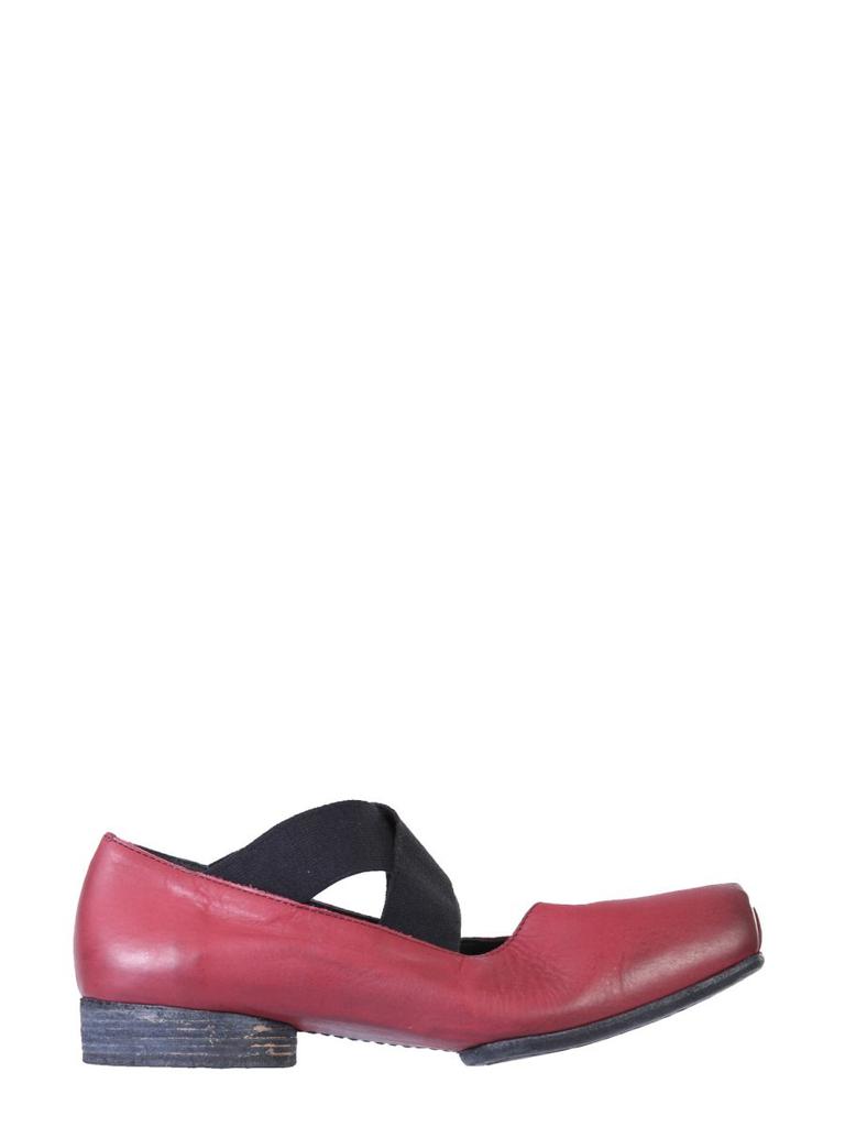 Uma Wang Uma Wang Square-Toe Strap-Detailed Ballerina Flats