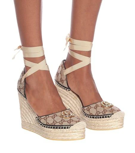 Gucci GG canvas wedge espadrilles 4