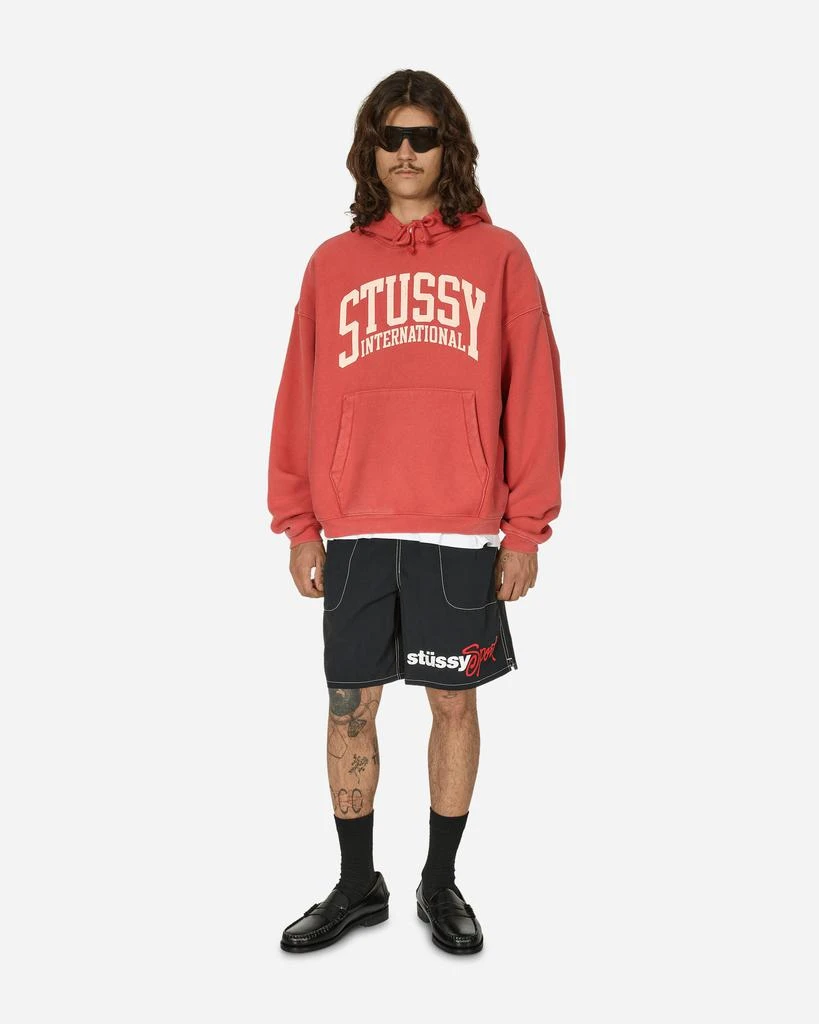 STUSSY International Hooded Sweatshirt Washed Red 4