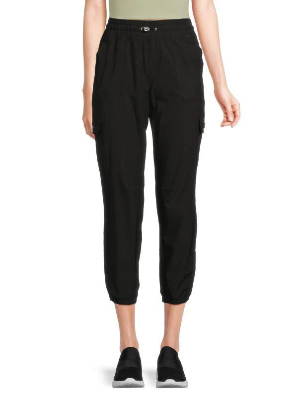 DKNY Sport Smocked Waist Cropped Joggers 1