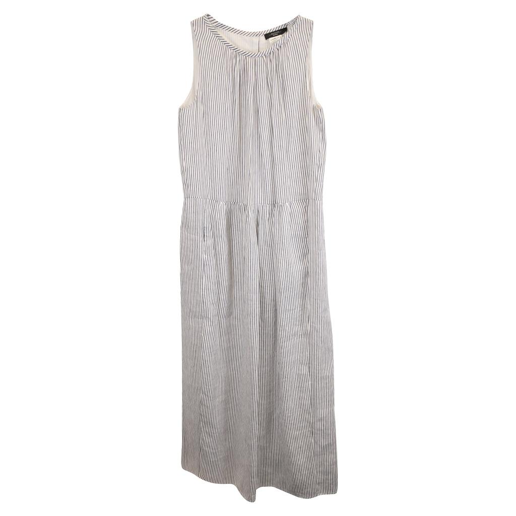 Max Mara Weekend  Striped Sleeveless Maxi Dress in Light Blue Cotton