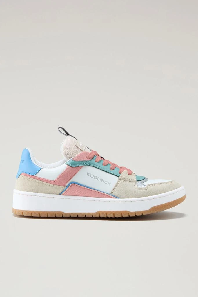 WO-FOOTWEAR Classic Multicolor Basketball Sneakers in Suede