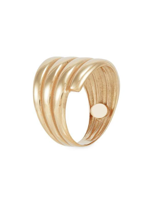 Saks Fifth Avenue 14K Yellow Gold Ribbed Ring 3