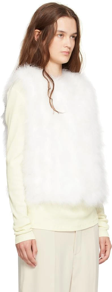 Yves Salomon White Feather Vest 2