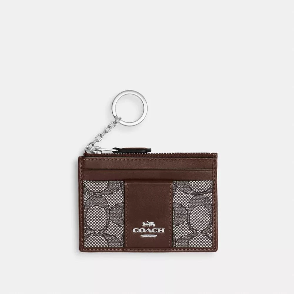 Coach Mini Id Skinny In Signature Jacquard 1