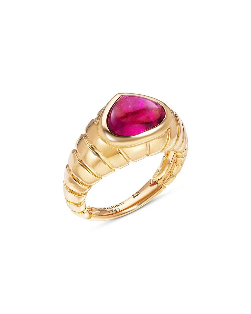 MARINA Timo Cabochon Rubellite Ring in 18K Yellow Gold 3
