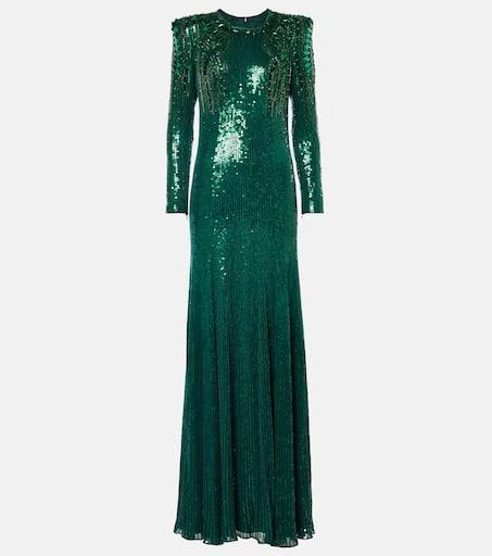 Jenny Packham Paloma embellished sequined gown 1